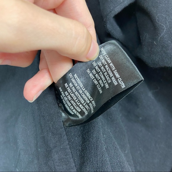 Blank NYC faux leather and cotton a symmetrical geometric cross zip jacket. sm - Picture 8 of 10